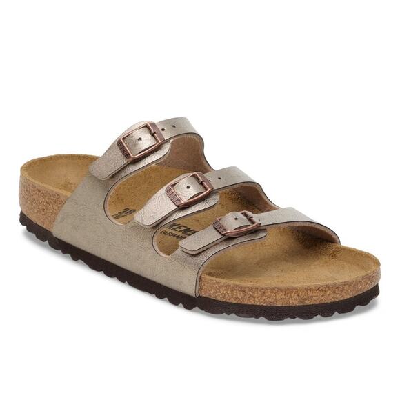 Birkenstock Shoes - BIRKENSTOCK Florida Birko-Flor in Graceful Taupe